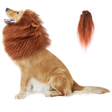 Load image into Gallery viewer, Lion Mane for Dog Costume, Realistic Funny Lion Wig for Medium to Large Sized Dogs, Halloween Fancy Dog Lion Mane