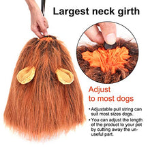 Load image into Gallery viewer, GABOSS Lion Mane Costume, Dog Lion Wig for Dog Pet Festival Party Fancy Hair Dog Clothes (Dark Brown with Ear), Large