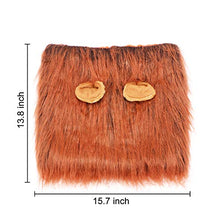 Load image into Gallery viewer, GABOSS Lion Mane Costume, Dog Lion Wig for Dog Pet Festival Party Fancy Hair Dog Clothes (Dark Brown with Ear), Large