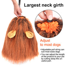 Load image into Gallery viewer, Lion Mane for Dog Costume, Realistic Funny Lion Wig for Medium to Large Sized Dogs, Halloween Fancy Dog Lion Mane