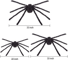 Load image into Gallery viewer, GABOSS Halloween Giant Spider Plush Scary Spider Toys for Kids Halloween Party Decorations or Haunted House Decor