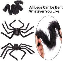 Load image into Gallery viewer, GABOSS Halloween Giant Spider Plush Scary Spider Toys for Kids Halloween Party Decorations or Haunted House Decor