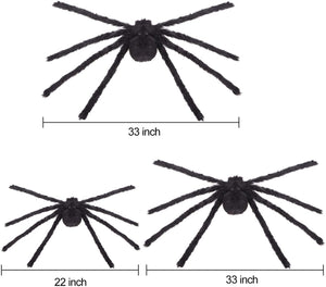 GABOSS Halloween Giant Spider Plush Scary Spider Toys for Kids Halloween Party Decorations or Haunted House Decor