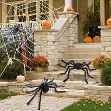 Load image into Gallery viewer, GABOSS Halloween Giant Spider Plush Scary Spider Toys for Kids Halloween Party Decorations or Haunted House Decor
